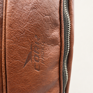 Cork Padel Leather Bag (Brown/Silver)
