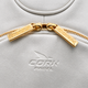 Cork Padel Leather Bag (White/Gold)