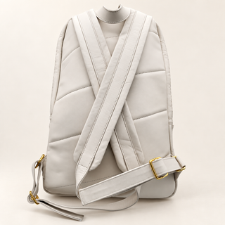 Cork Padel Leather Bag (White/Gold)