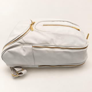 Cork Padel Leather Bag (White/Gold)