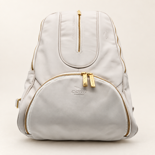 Cork Padel Leather Bag (White/Gold)